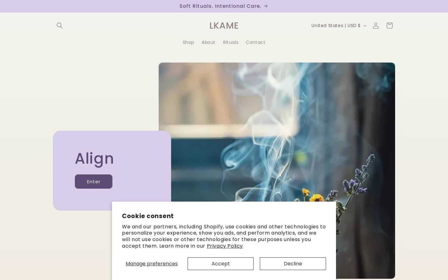 lkame.com homepage screenshot