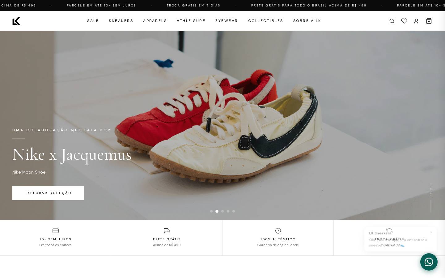 lksneakers.com.br homepage screenshot