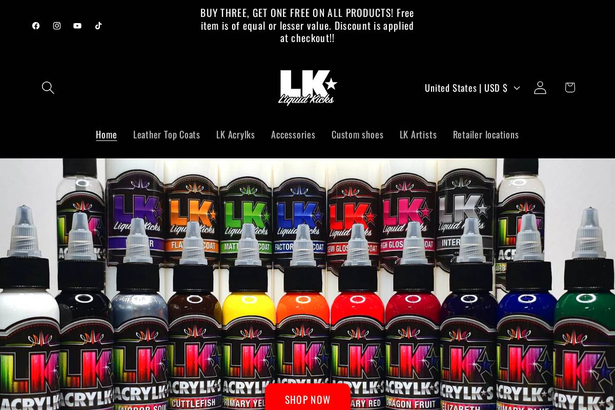 lktopcoats.com homepage screenshot