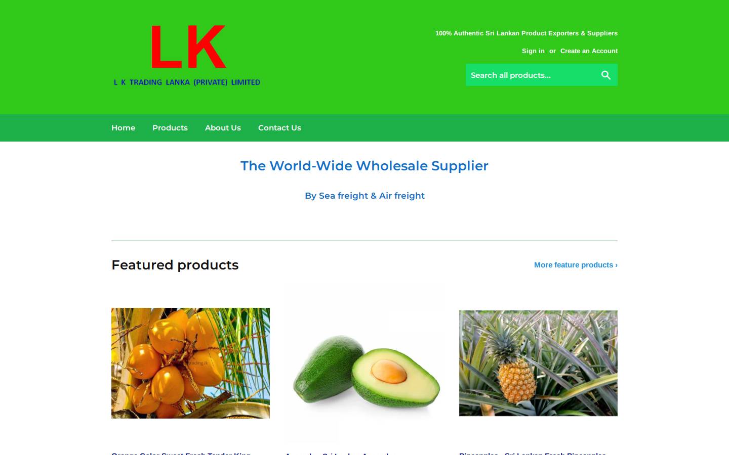 lktrading.net homepage screenshot