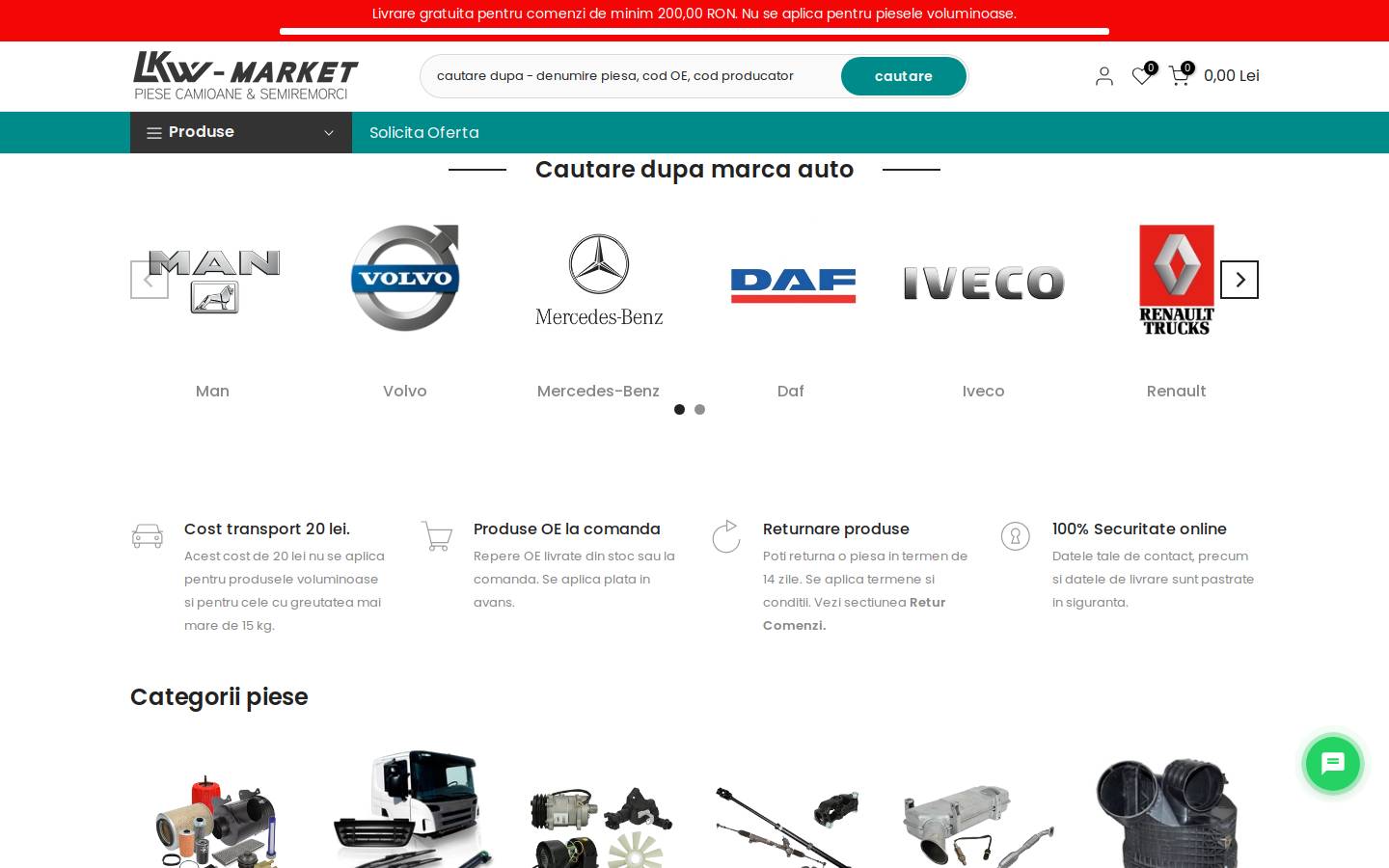 lkwmarket.ro homepage screenshot