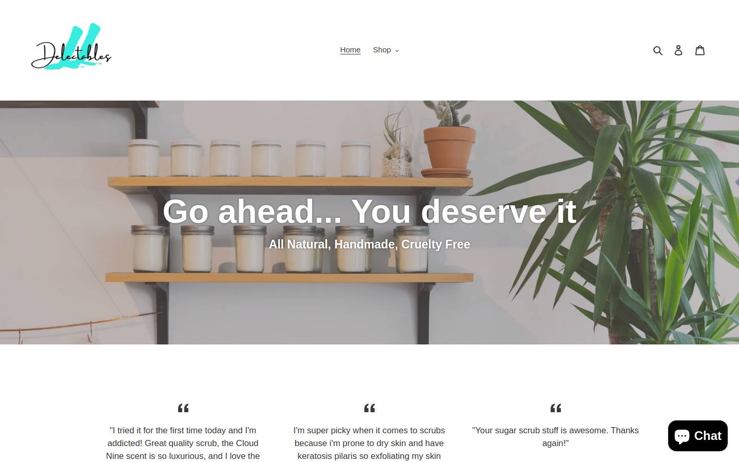 lldelectables.ca homepage screenshot