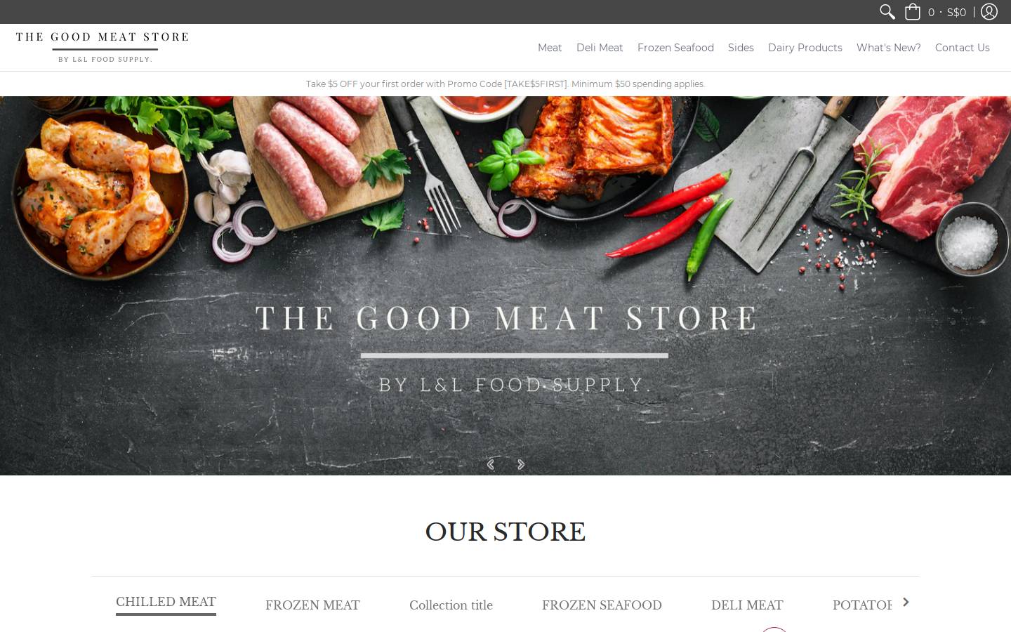 llfoodsupply.com homepage screenshot