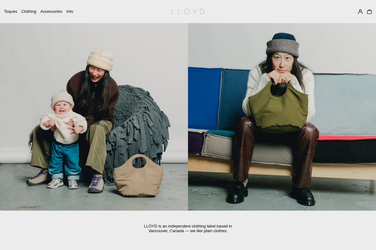 lloydclothing.com homepage screenshot