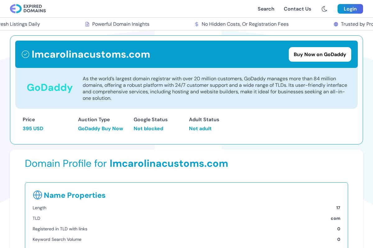 lmcarolinacustoms.com homepage screenshot