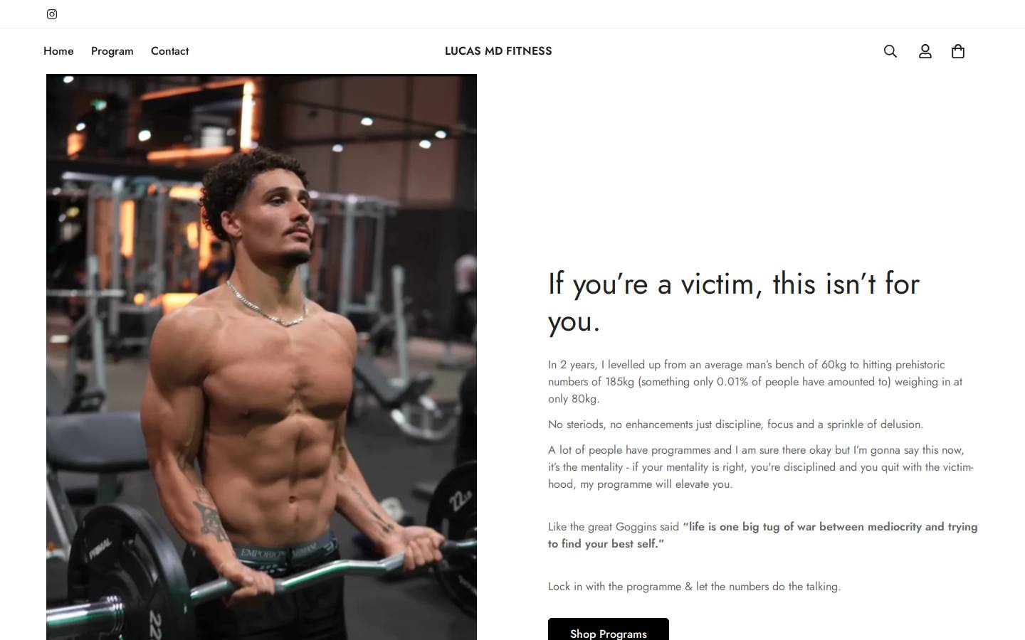 lmdfitness.com homepage screenshot
