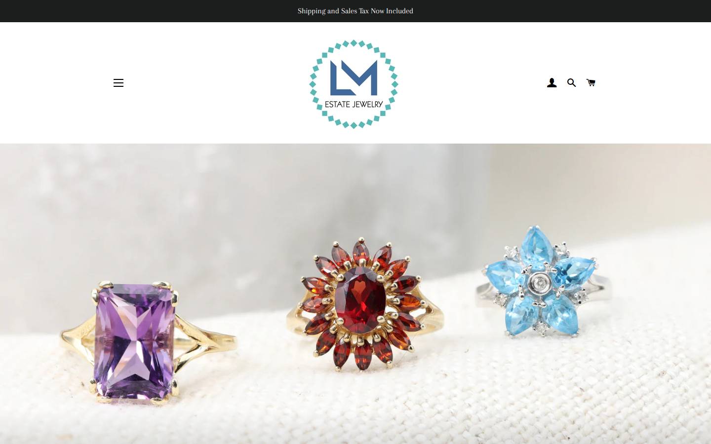lmestatejewelry.com homepage screenshot