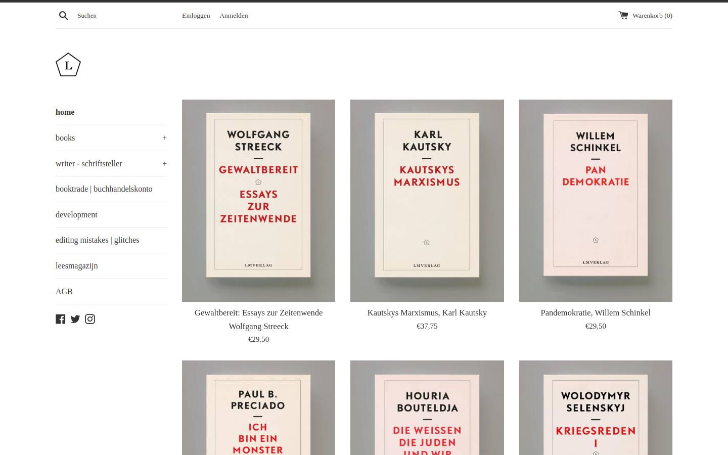 lmverlag.shop homepage screenshot