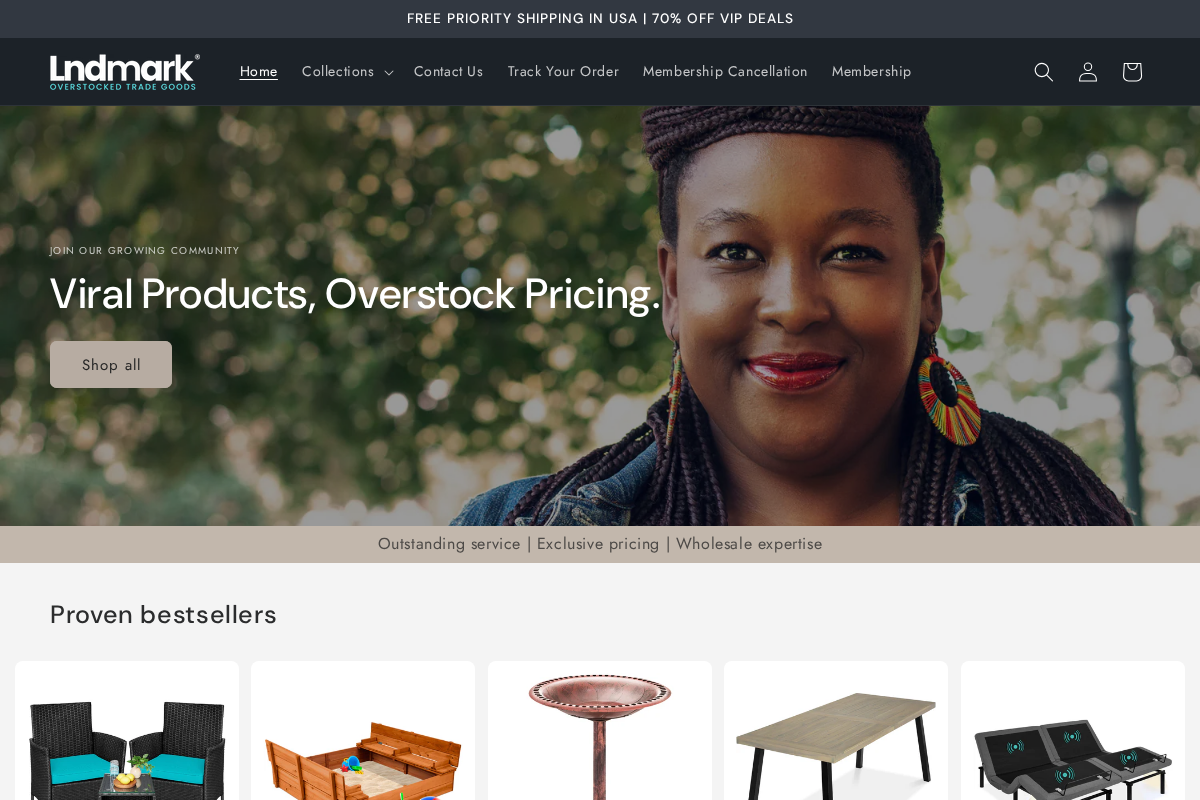 Lndmarkclub homepage screenshot