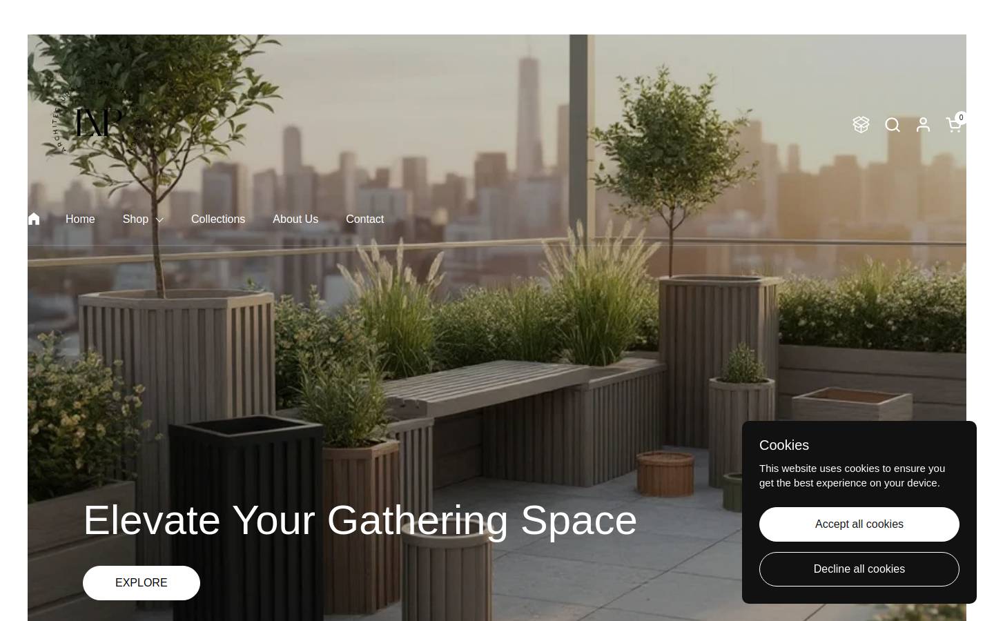 lnparchitecturaldecor.com homepage screenshot