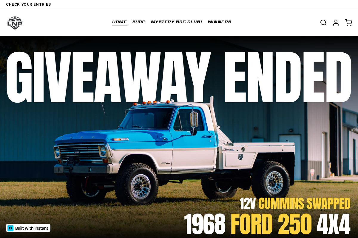 LNPGEAR.com homepage screenshot