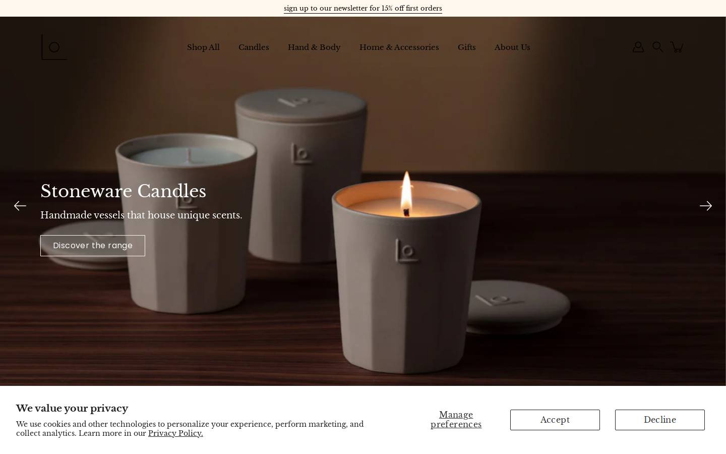 LO homepage screenshot