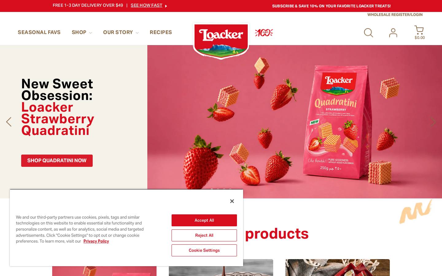 loackerusa.com homepage screenshot