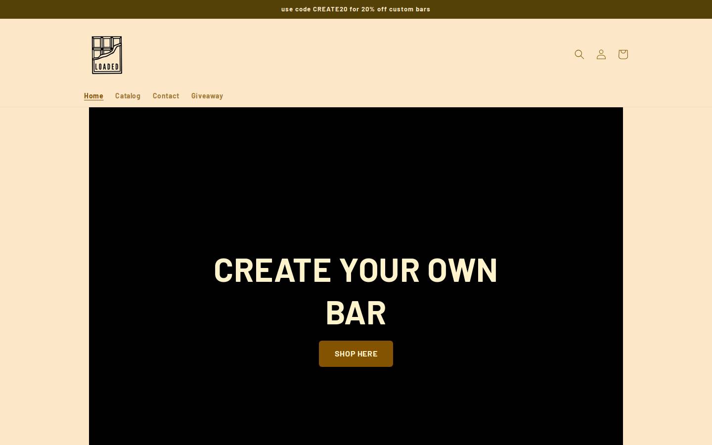 Loadedchocolates homepage screenshot