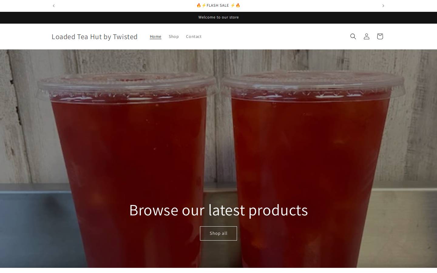 loadedteahut.com homepage screenshot