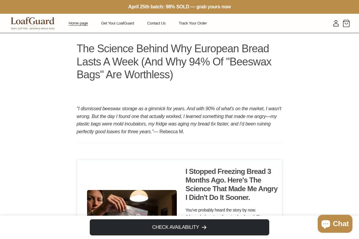 Loafguard homepage screenshot