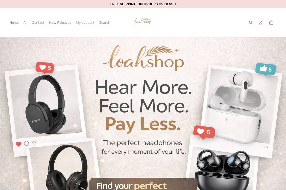 loahshop.com homepage screenshot