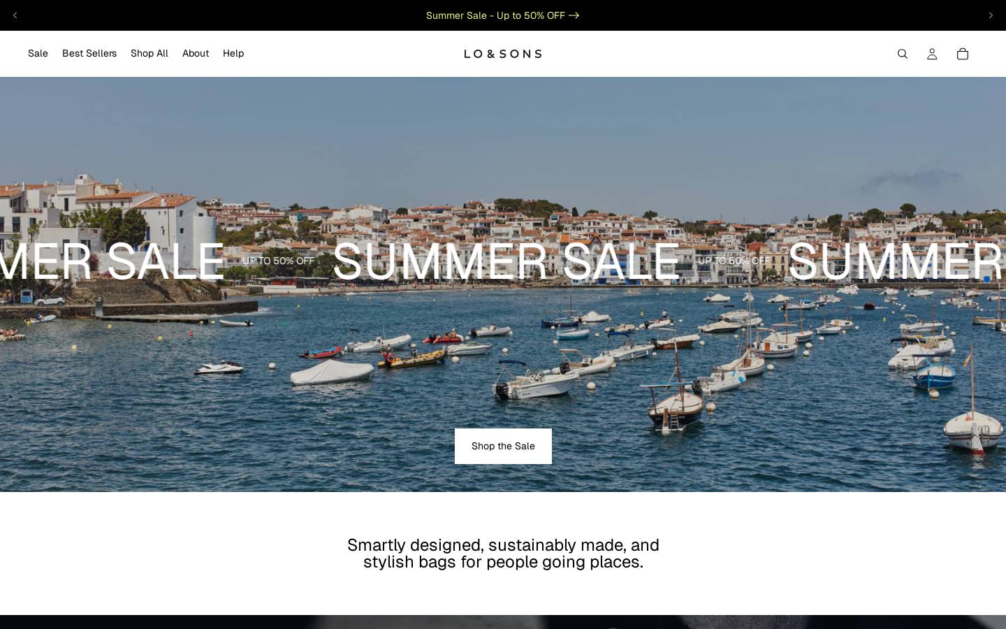 Lo & Sons homepage screenshot