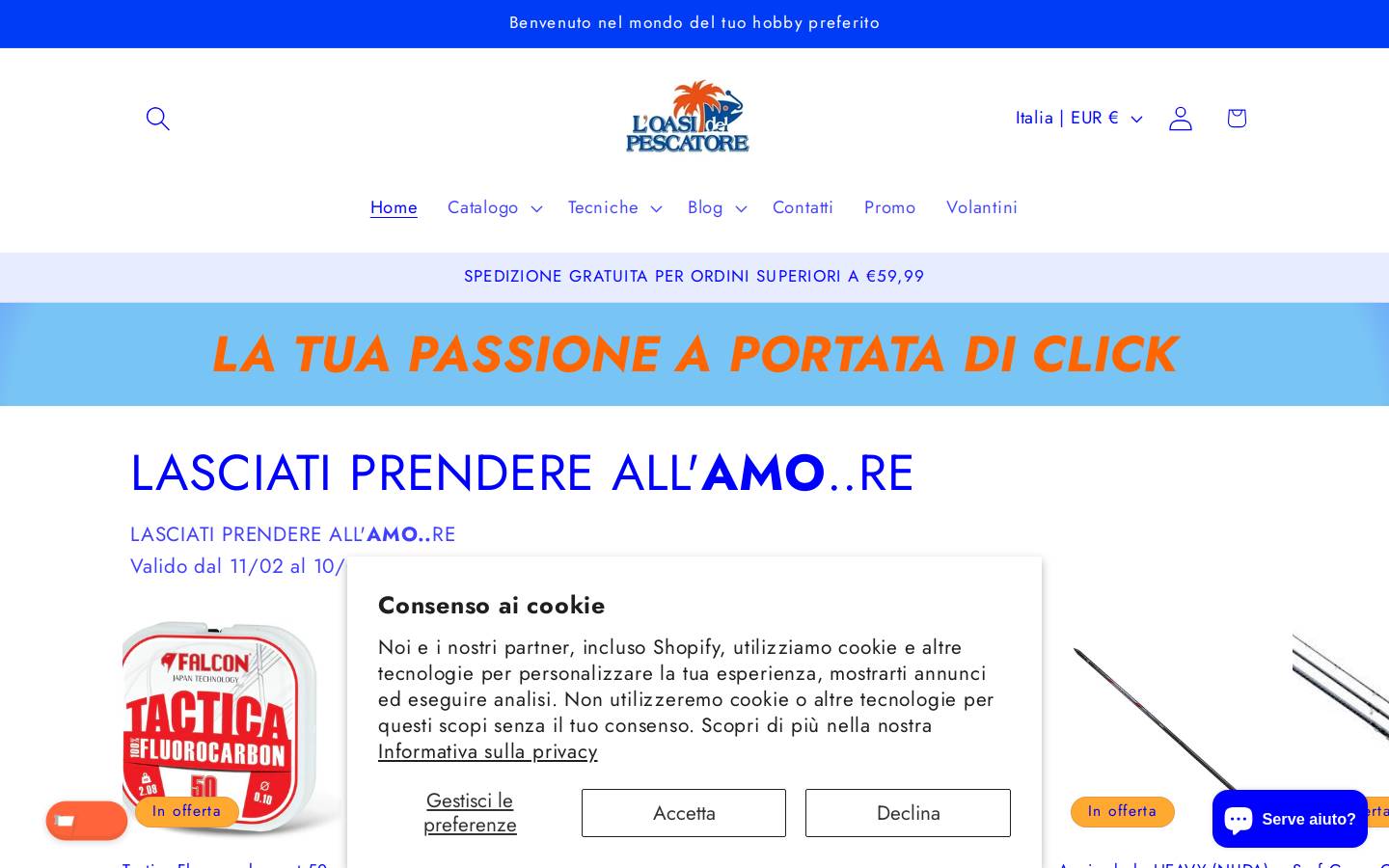 Loasidelpescatore homepage screenshot