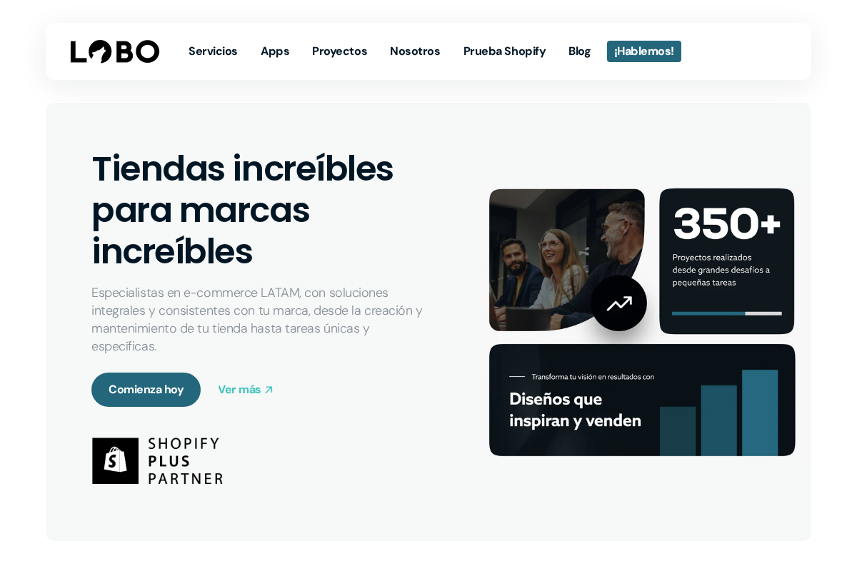Lobo Creaciones homepage screenshot