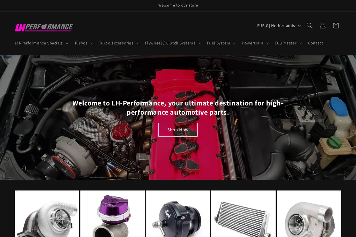 LH-Performance homepage screenshot