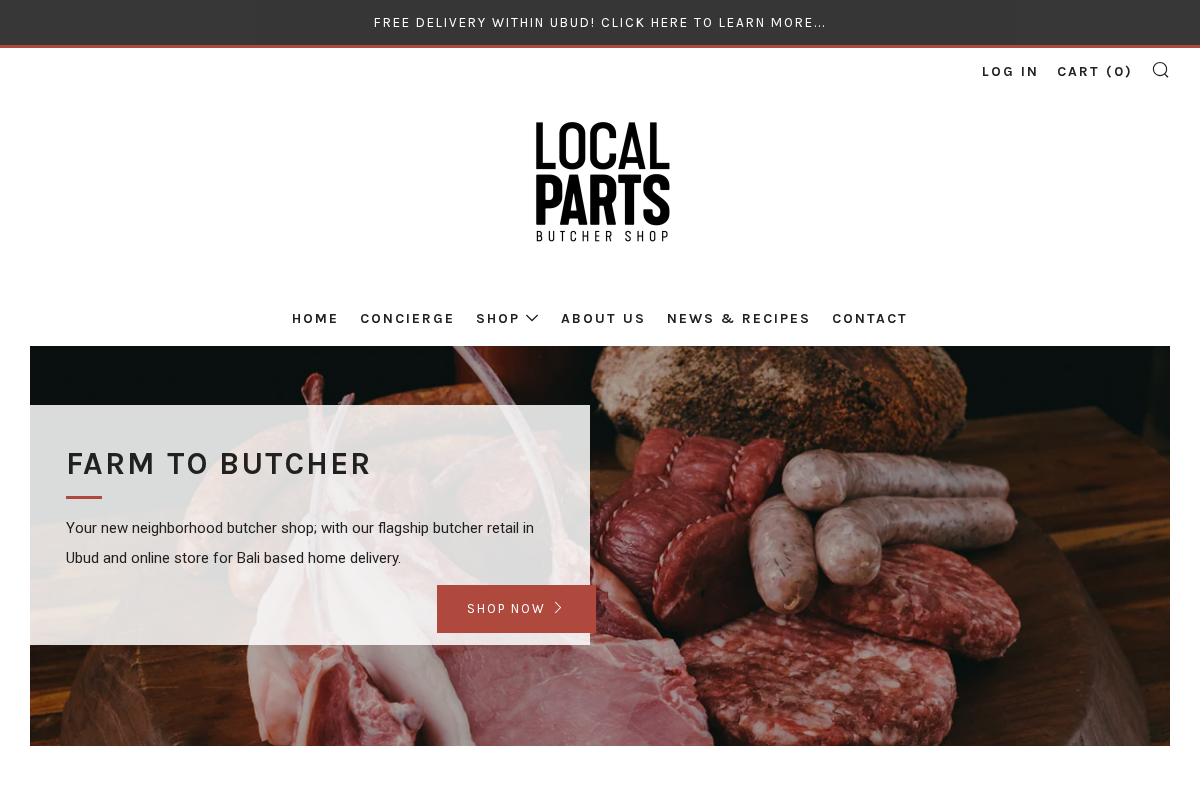 Local Parts by Locavore homepage screenshot