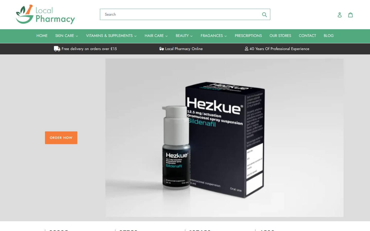 Local Pharmacy Online homepage screenshot