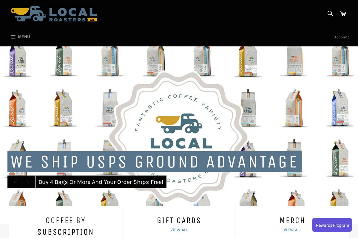 localroasters.com homepage screenshot