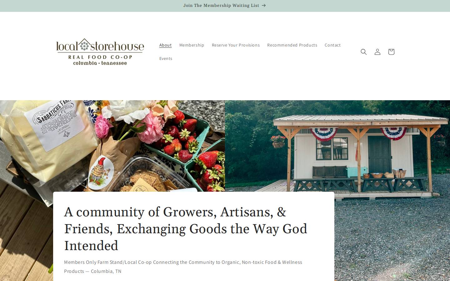 localstorehouse.com homepage screenshot