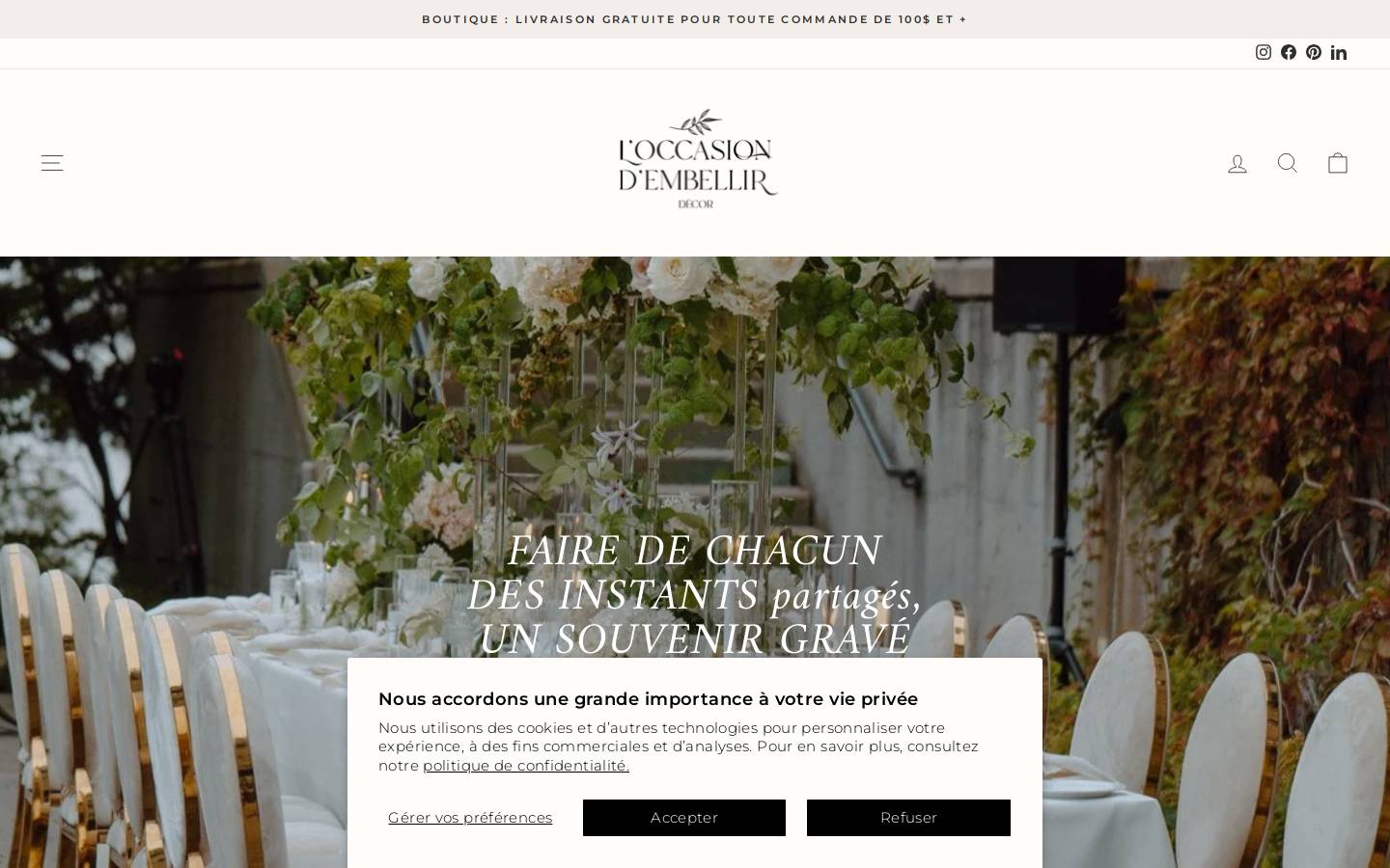 loccasiondembellir.com homepage screenshot