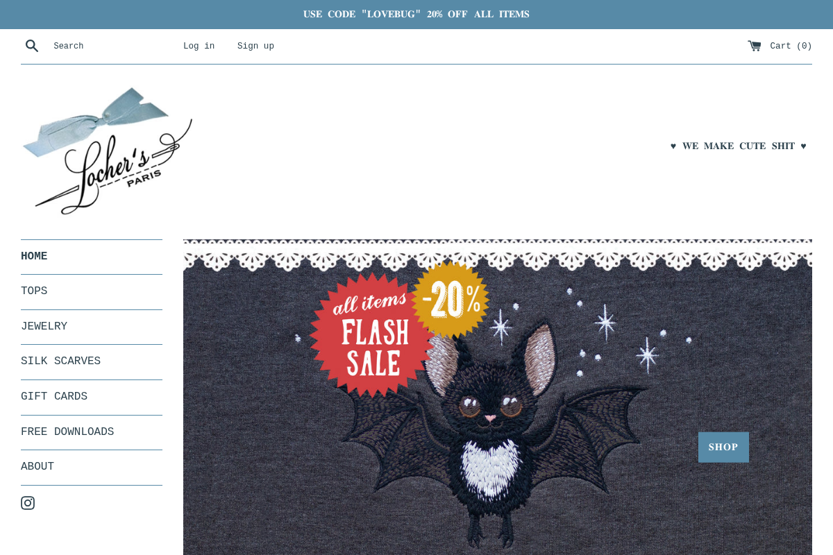 LOCHER'S Paris ♥ homepage screenshot