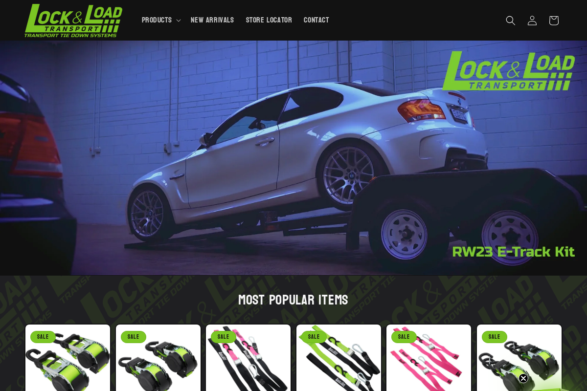 Lockandloadtransport homepage screenshot
