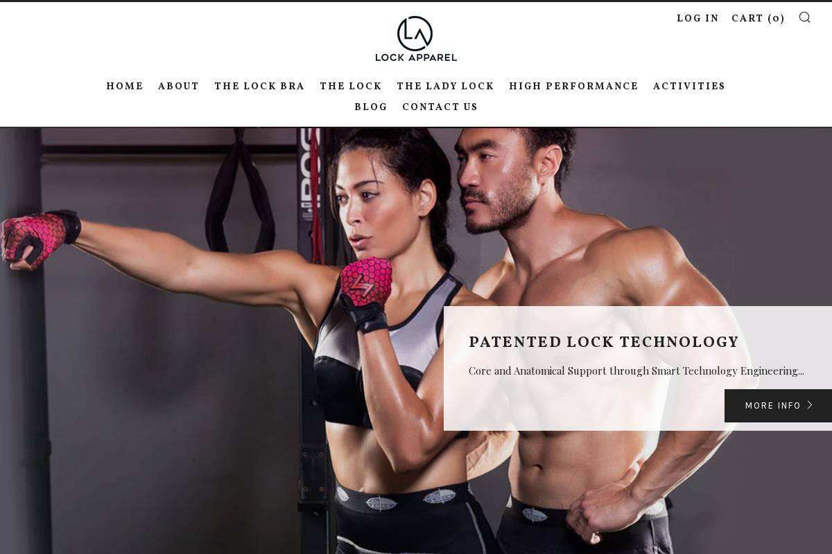 lockapparel.com homepage screenshot