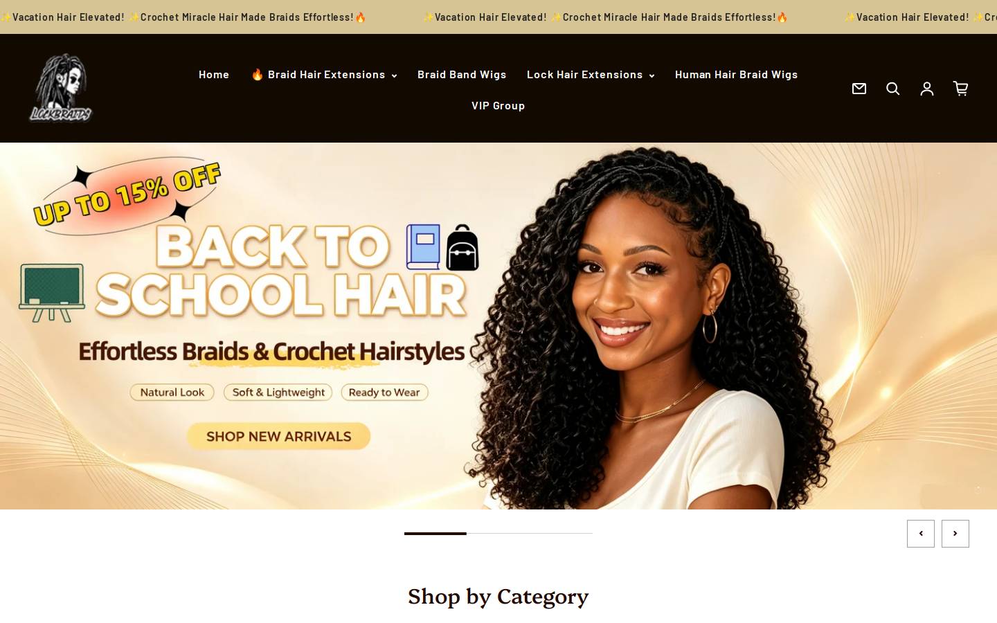 Lockbraids homepage screenshot
