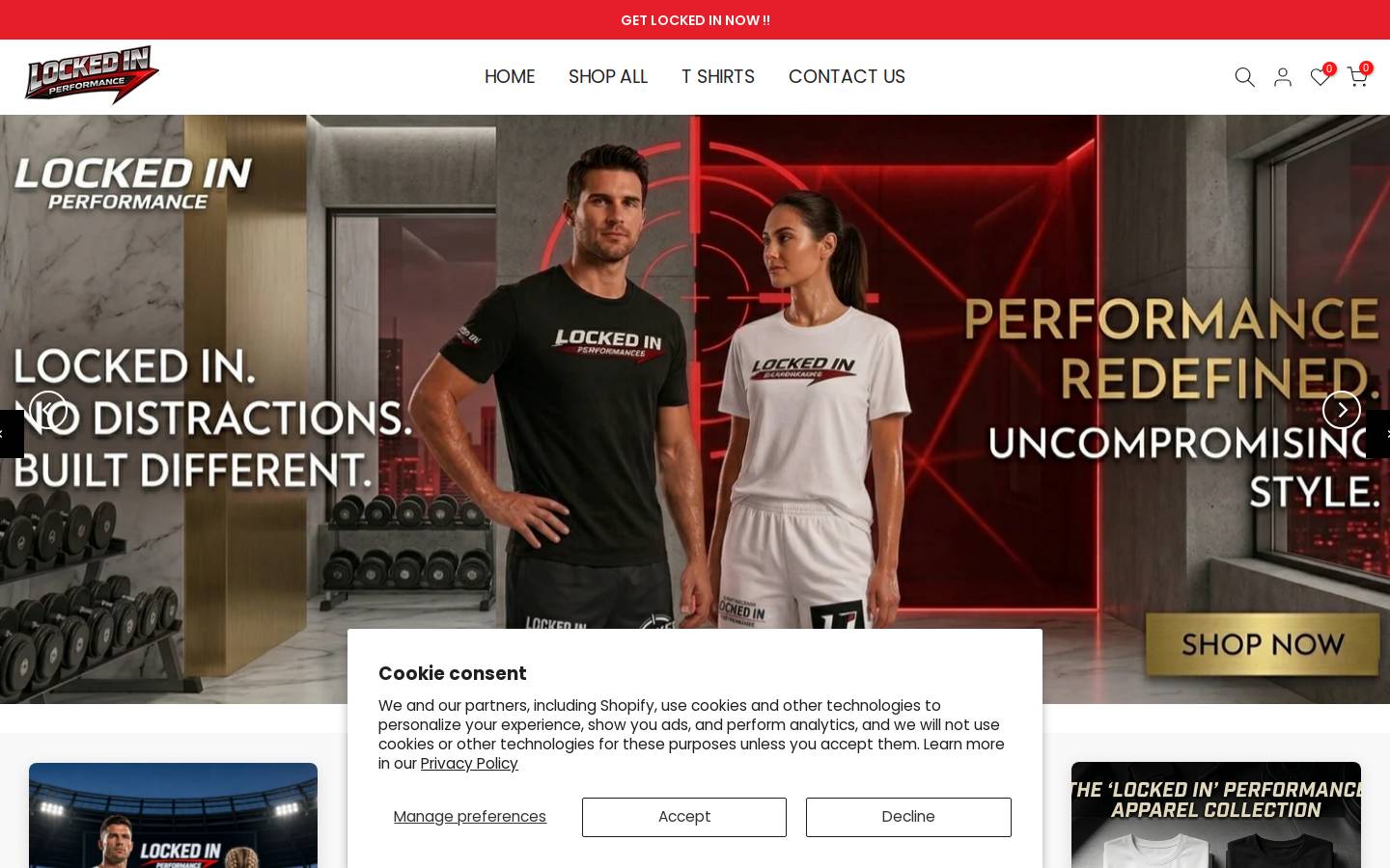 lockedinclothing.com.au homepage screenshot