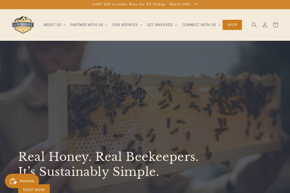 lockharthoneyfarms.com homepage screenshot