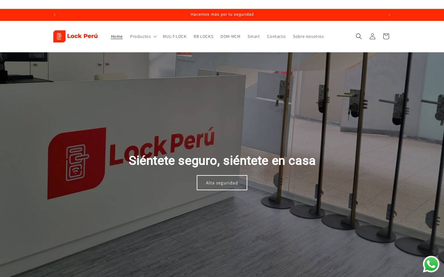 lockperu.com homepage screenshot