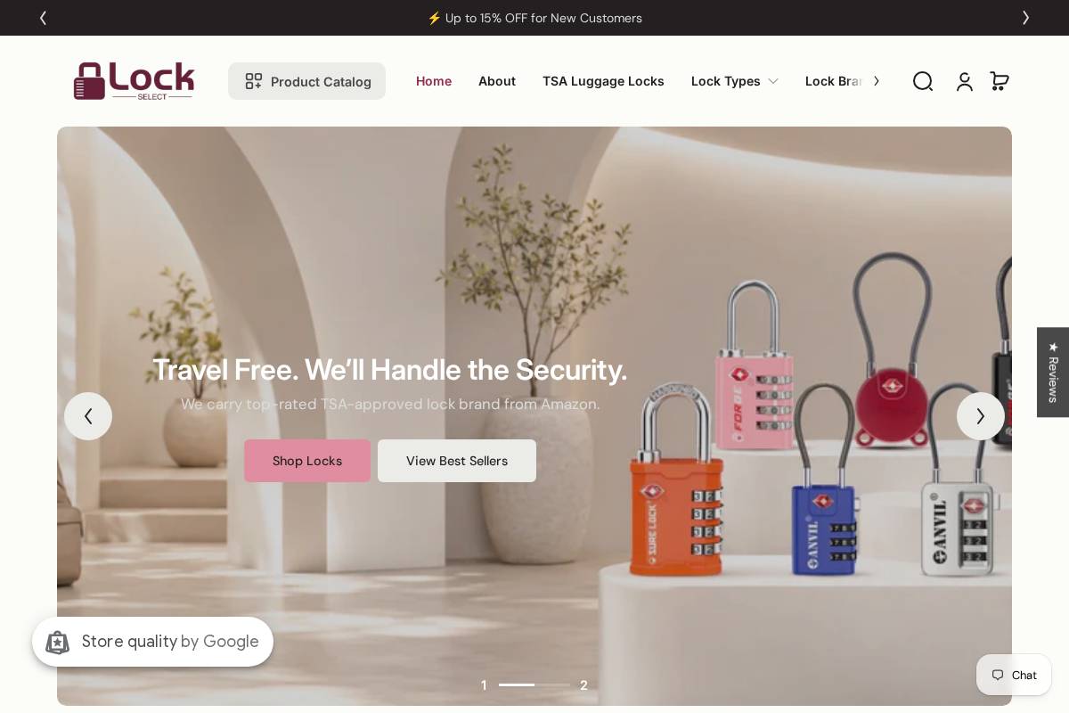 lockselect.com homepage screenshot