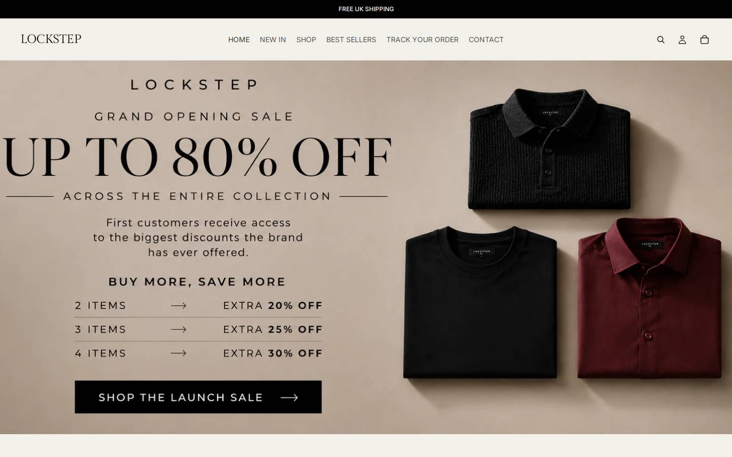 lockstepshop.com homepage screenshot