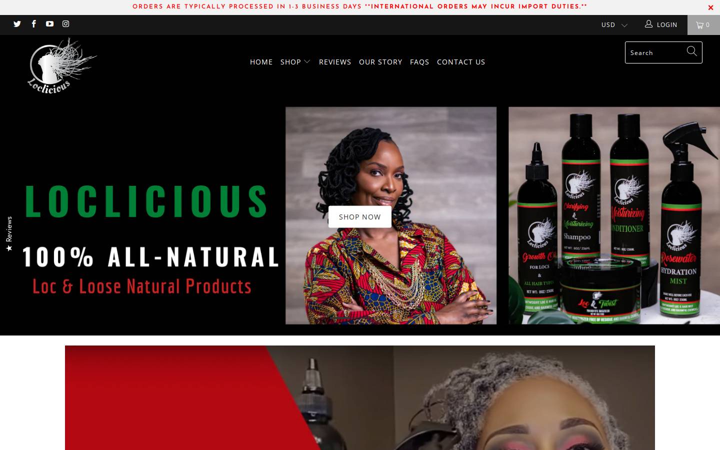 loclicious.com homepage screenshot