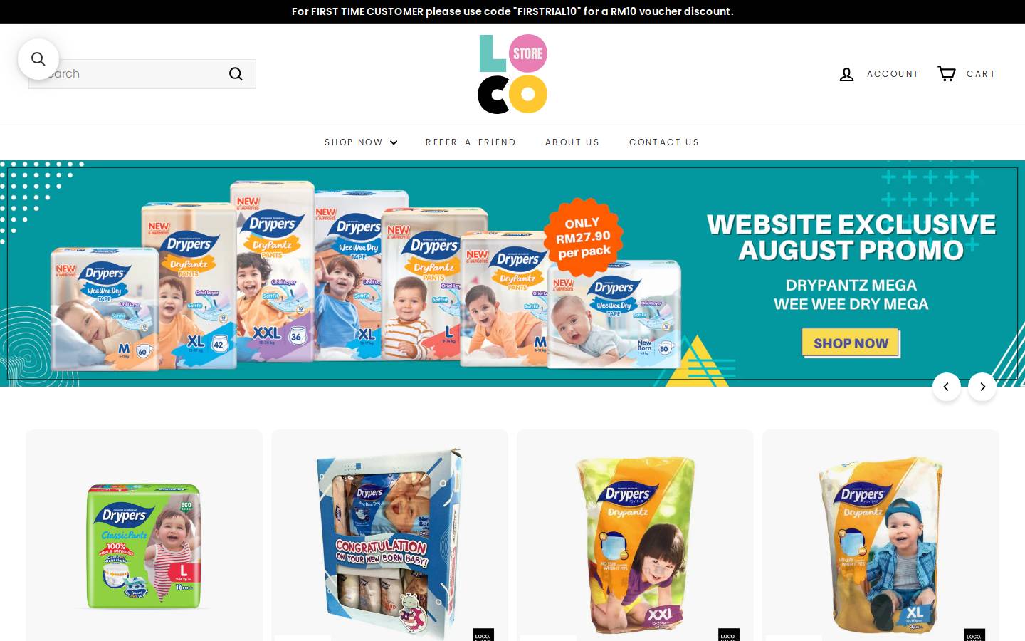 loco.store homepage screenshot