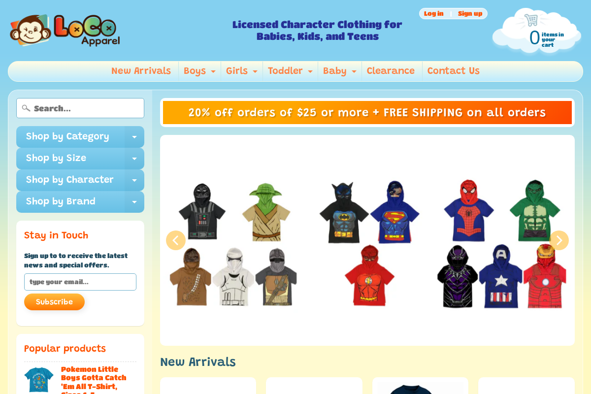 LoCo Apparel homepage screenshot