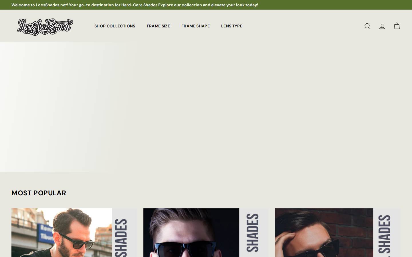 locsshades.net homepage screenshot