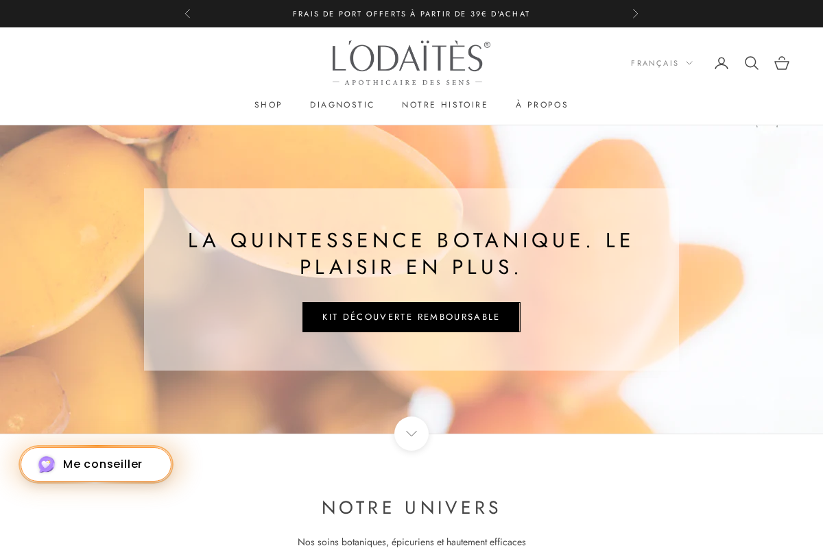 L'ODAÏTÈS homepage screenshot