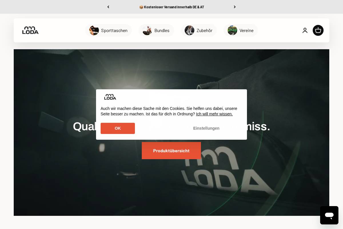 Lodasports homepage screenshot
