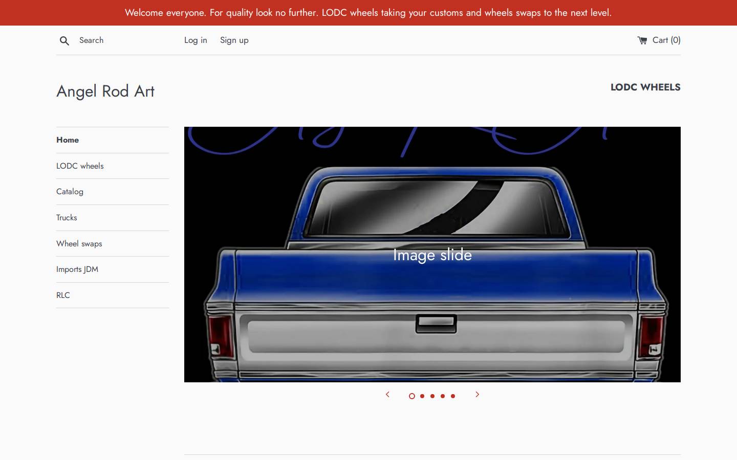 lodcwheels.com homepage screenshot
