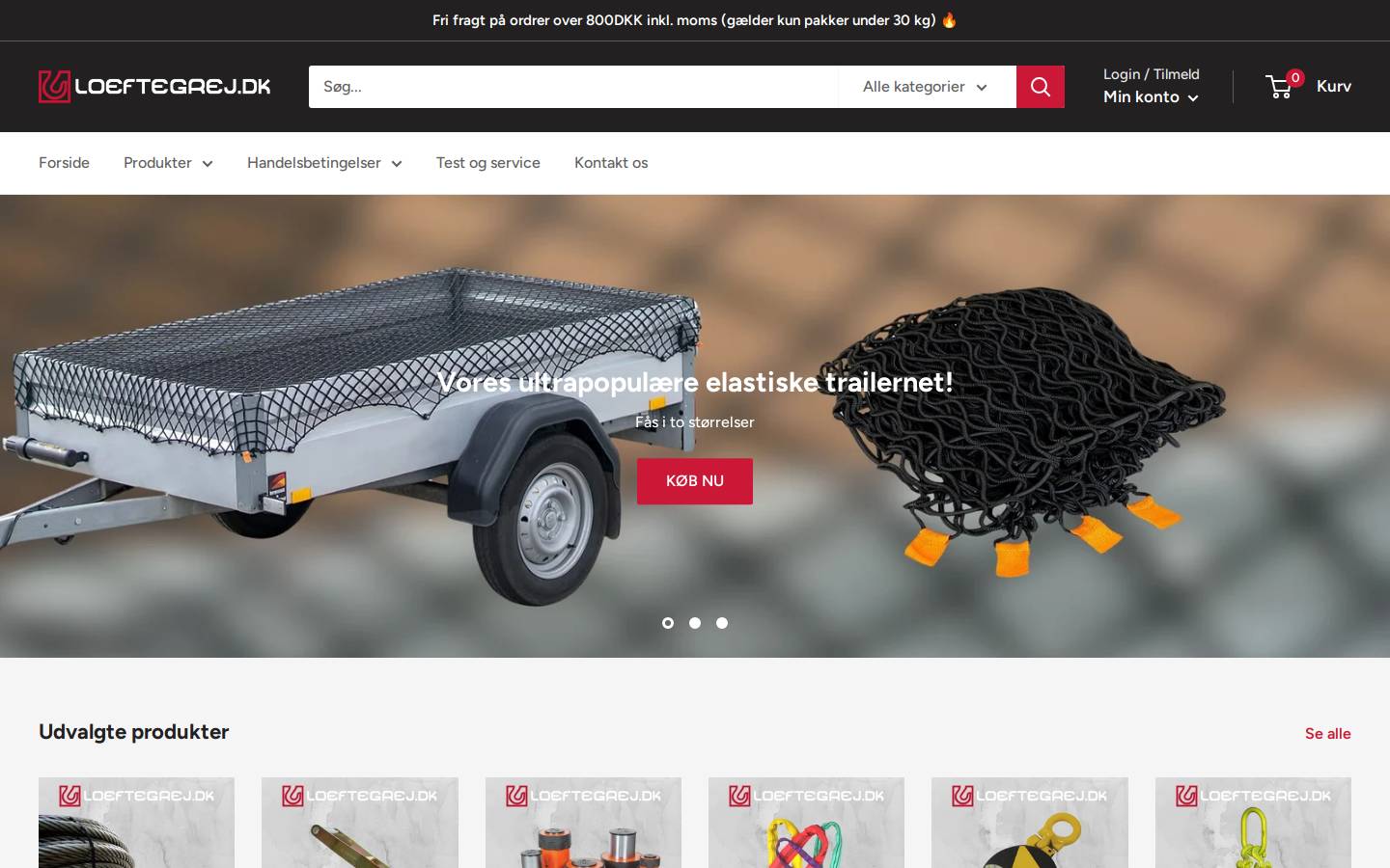 Loeftegrej.dk homepage screenshot