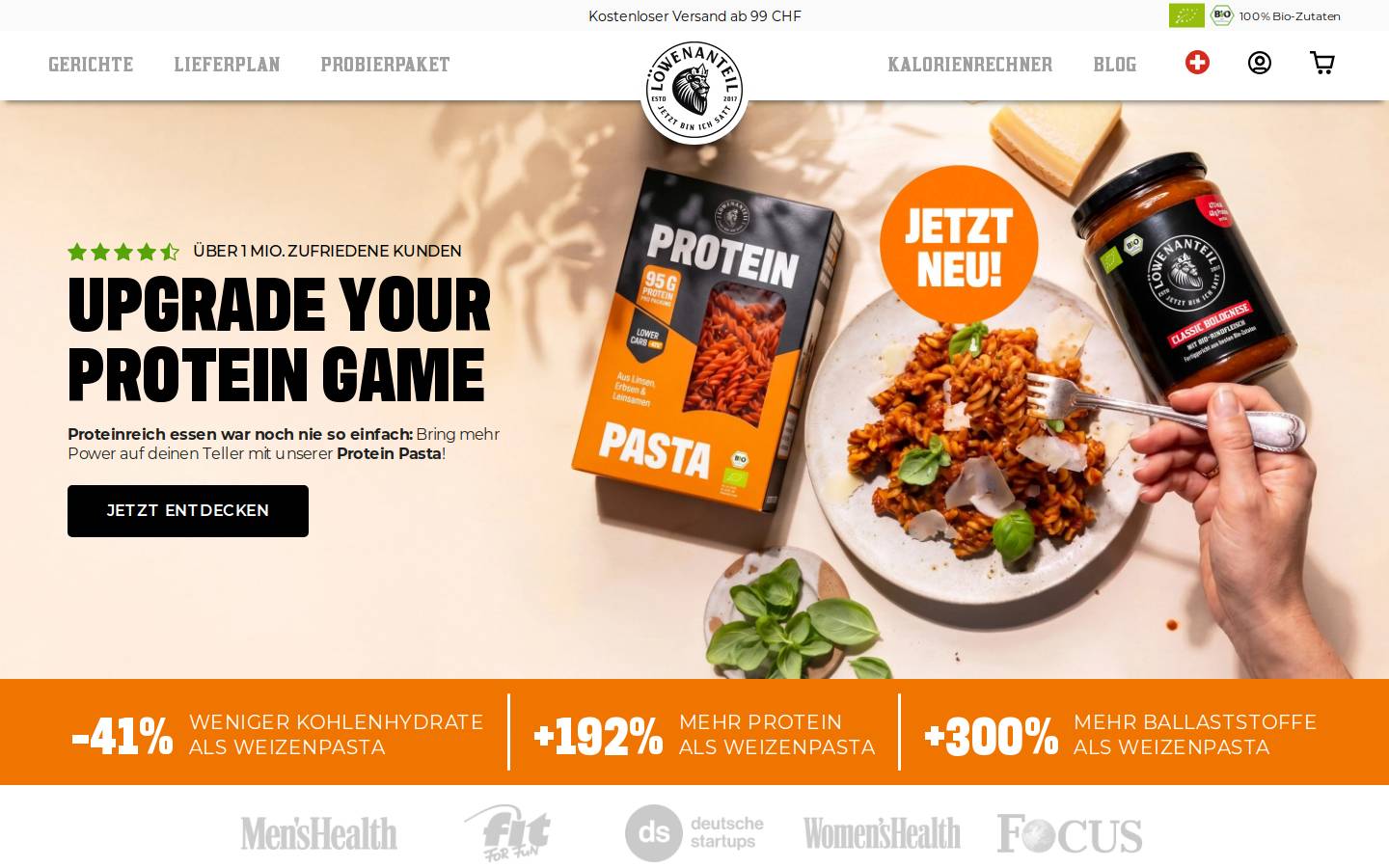 Löwenanteil homepage screenshot