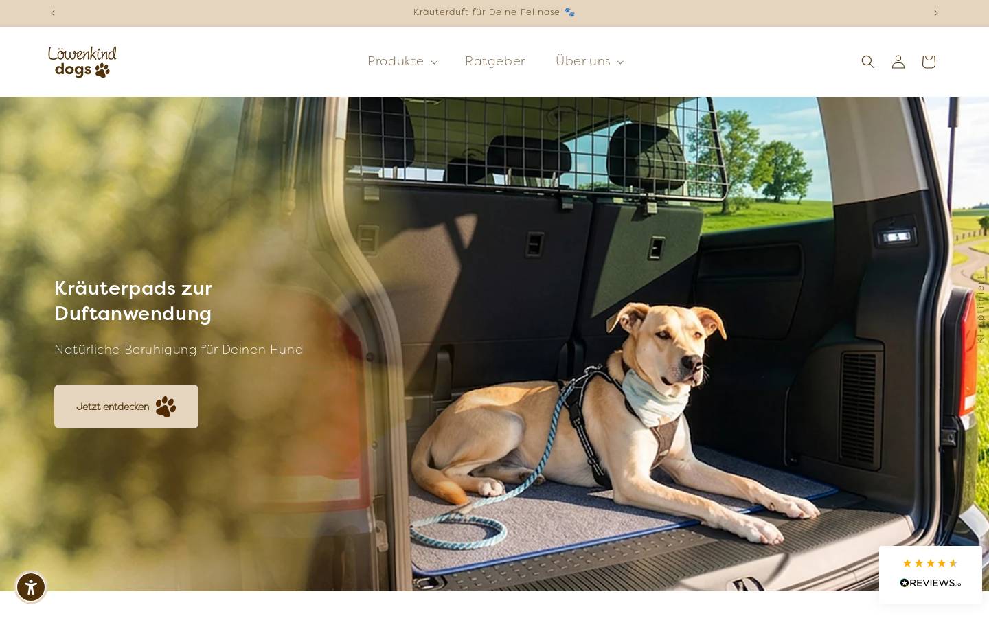 loewenkind-dogs.com homepage screenshot