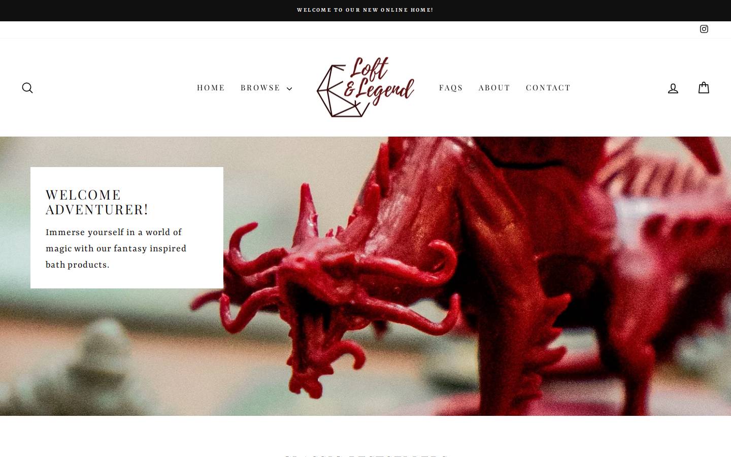 loftandlegend.com homepage screenshot